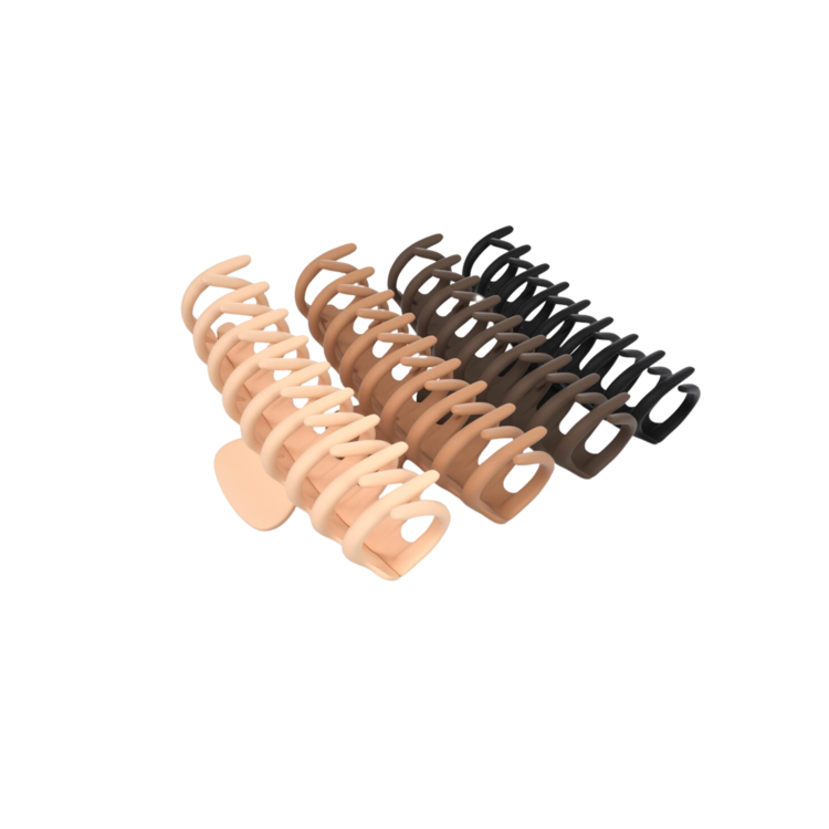 INDUSTRIA - Classic Round Hair Clip 4 Pack