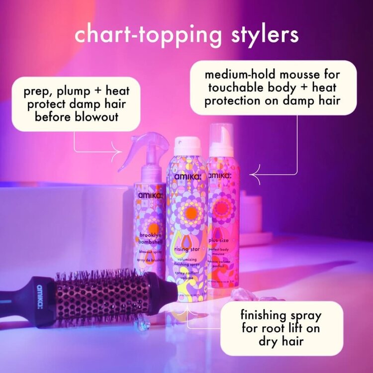 amika: Rising Star | Volumizing Styling Spray – Instant Lift, Airy Body and a Clean, Non-Sticky Finish