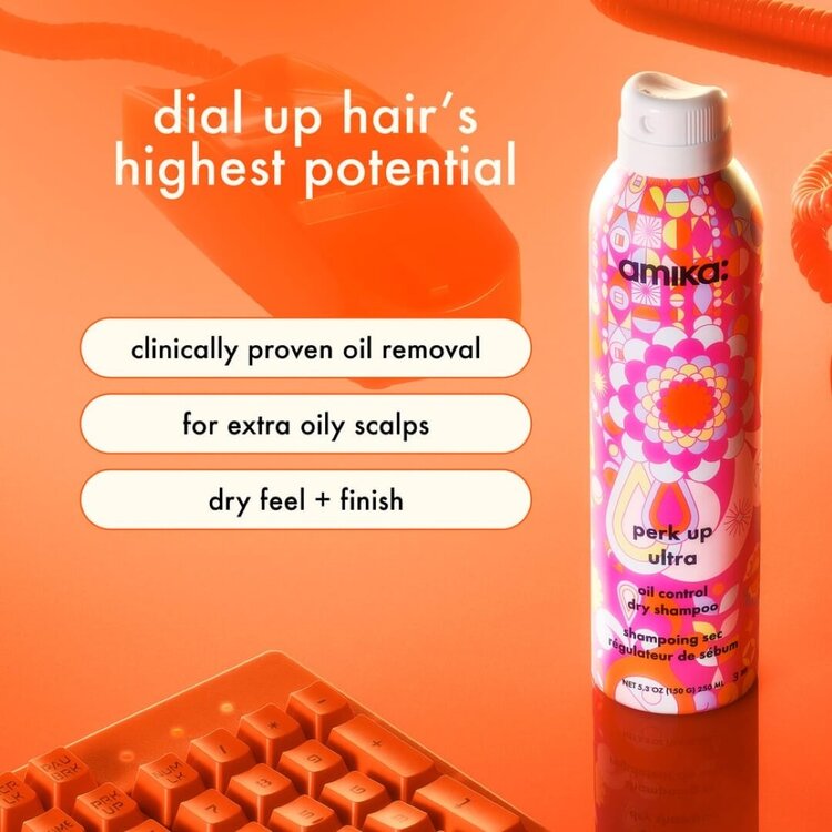 amika: Perk Up Ultra | Oil-Control Dry Shampoo – Fast Refresh, Sebum Control and a Clean, Residue-Free Finish