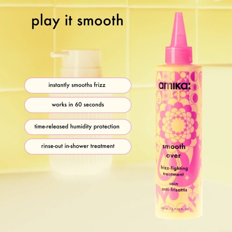 amika: Smooth Over | Anti-Frizz Treatment (200 ml) – Smooths, Hydrates and Protects For a Soft, Glossy Finish