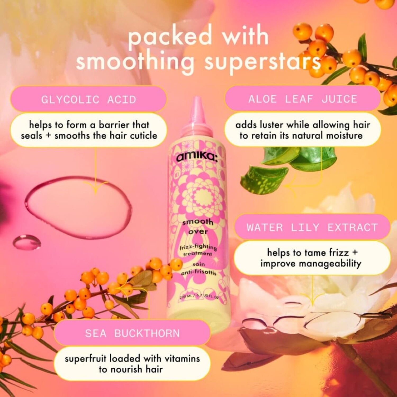 Amika | Smooth Over — Anti-Frizz Treatment - Industria Coiffure