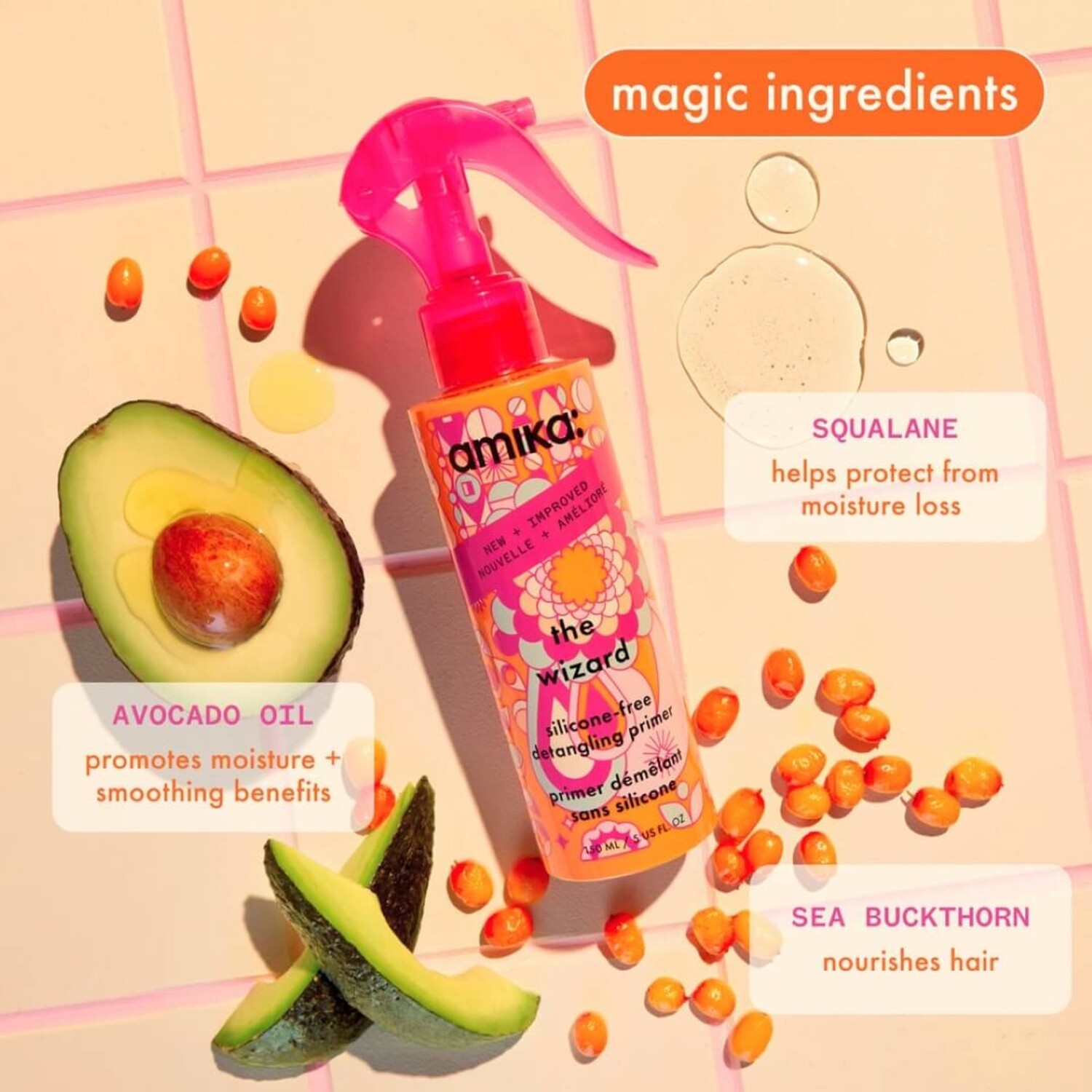 Amika | The Wizard — Silicone-Free Detangling Primer - Industria