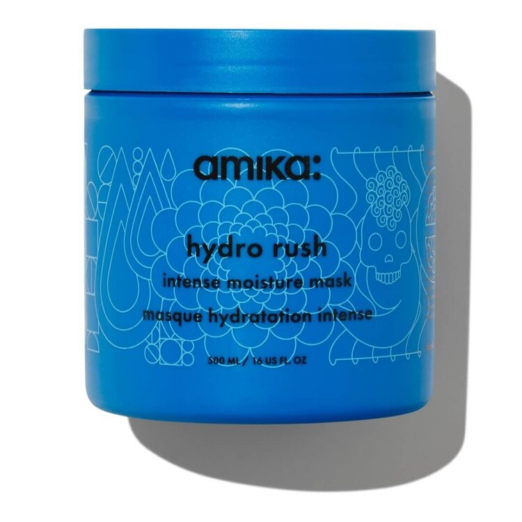 amika: Hydro Rush | Masque Hydratation Intense – Réhydrate en Profondeur, Lisse la Fibre et Booste la Souplesse