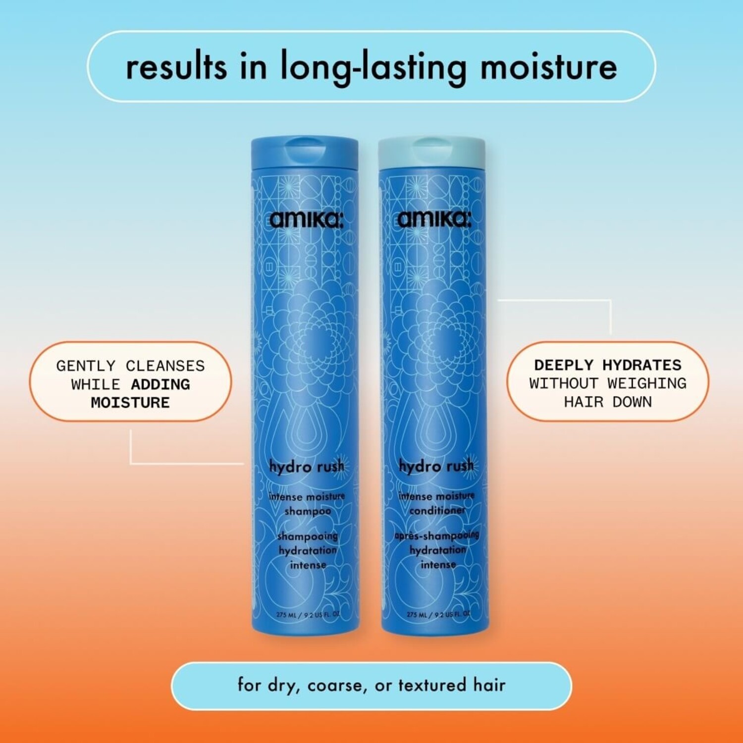 amika hydro rush トリートメント　500ml Hydro Rush Intense Moisture Mask - amika | CosmoProf