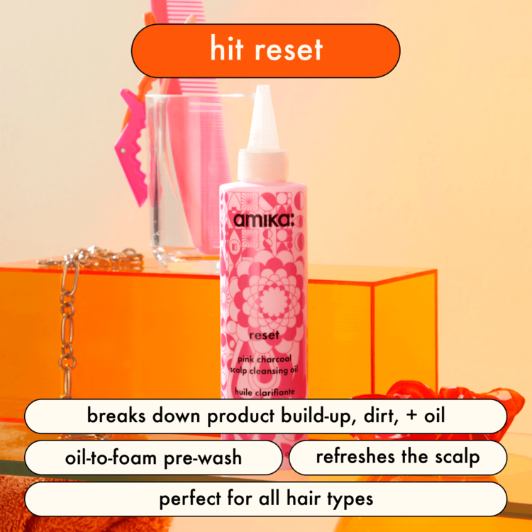 amika: Reset | Huile Clarifiante Charbon Rose Cuir Chevelu 200