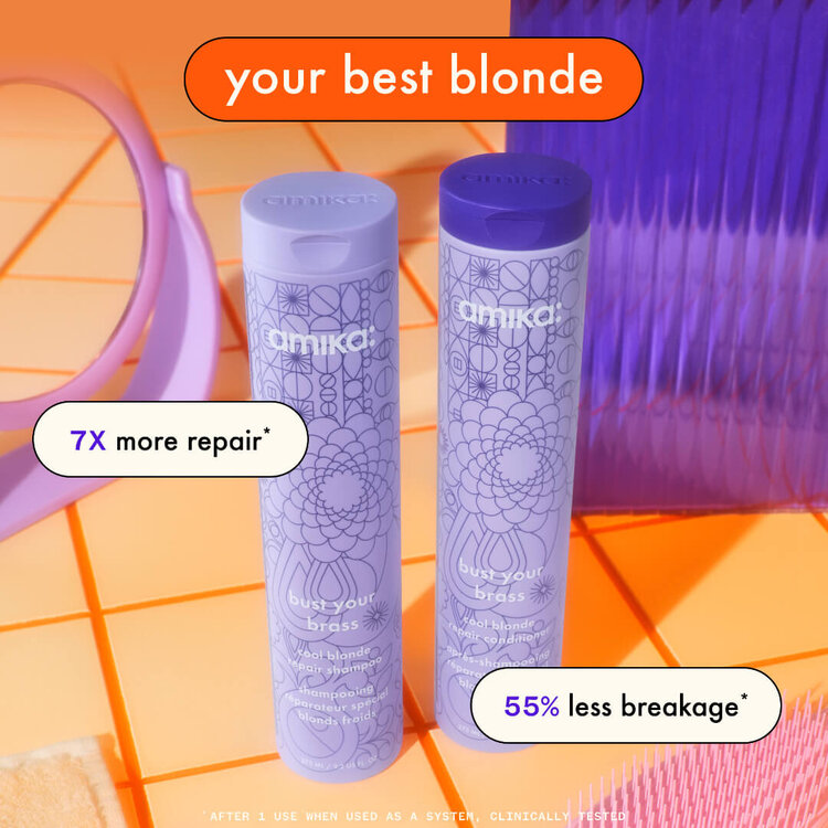 amika: amika | Bust Your Brass | Après-Shampooing Réparateur Blonds Froids