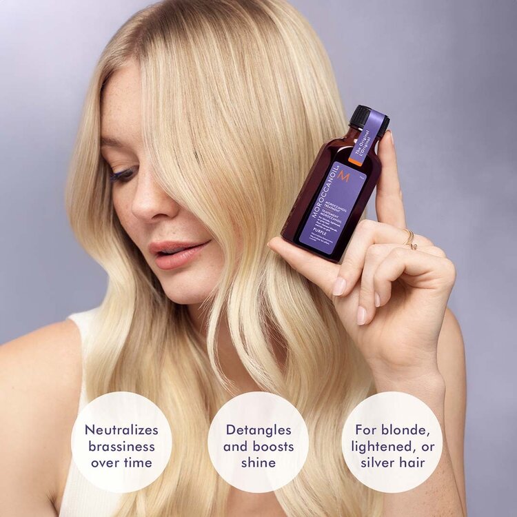 MOROCCANOIL Traitement Huile Violet – Soin nourrissant & anti-reflets jaunes