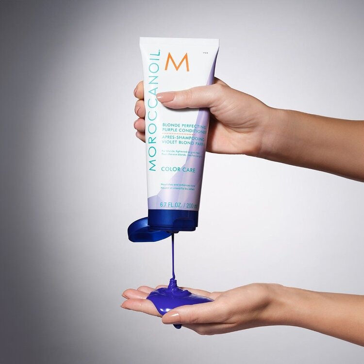 MOROCCANOIL Color Care | Blonde Perfecting Purple Conditioner – Toning care for cool, bright blonde