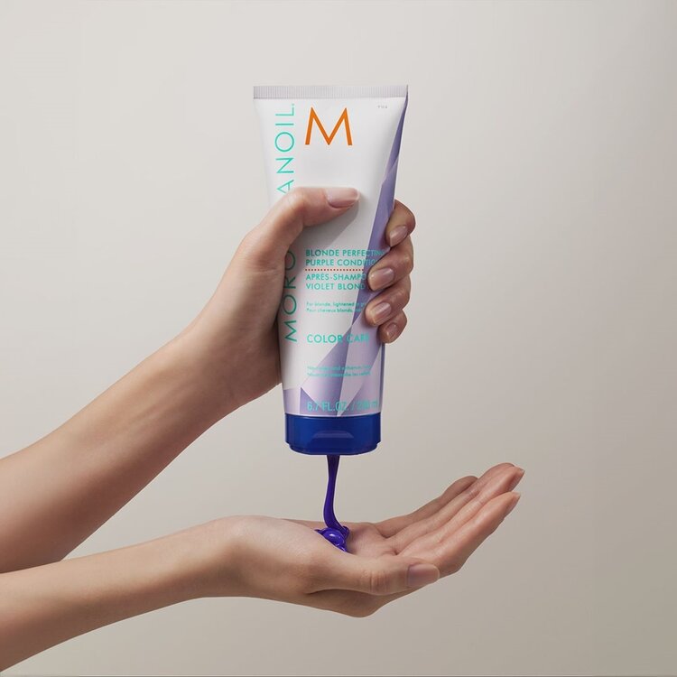 MOROCCANOIL Color Care | Blonde Perfecting Purple Conditioner – Toning care for cool, bright blonde