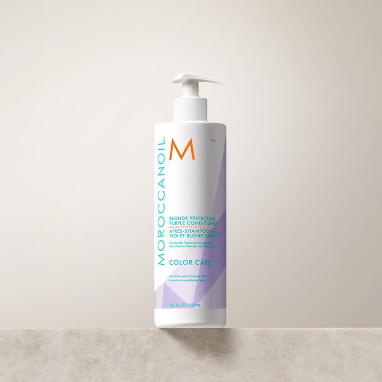 MOROCCANOIL Color Care | Après-Shampooing Violet Blond Parfait – Soin violet anti-jaune pour blond froid