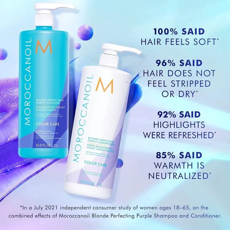 MOROCCANOIL Color Care | Blonde Perfecting Purple Conditioner – Toning care for cool, bright blonde