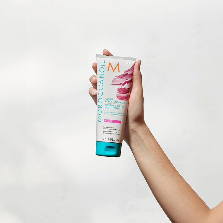 MOROCCANOIL Masque Couleur Pigmentant | Hibiscus – Reflets rosés vibrants & soin nourrissant