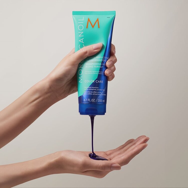 MOROCCANOIL Color Care | Blonde Perfecting Purple Shampoo – Neutralizes yellow tones & boosts brightness