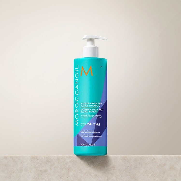 MOROCCANOIL Color Care | Blonde Perfecting Purple Shampoo – Neutralizes yellow tones & boosts brightness