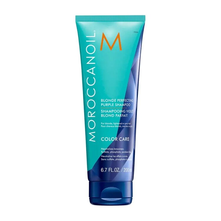 MOROCCANOIL Color Care | Blonde Perfecting Purple Shampoo – Neutralizes yellow tones & boosts brightness