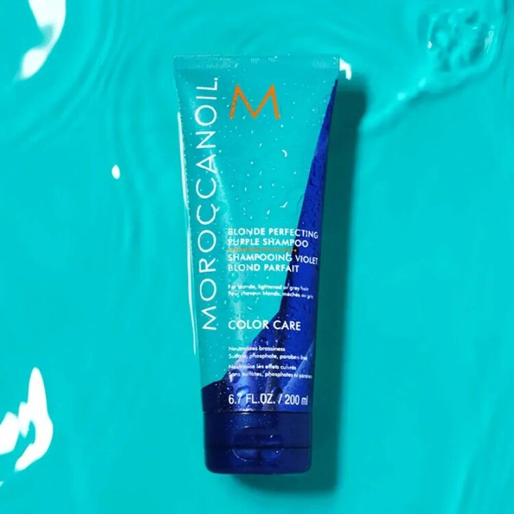 MOROCCANOIL Color Care | Blonde Perfecting Purple Shampoo – Neutralizes yellow tones & boosts brightness