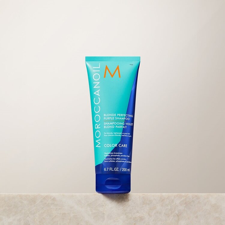 MOROCCANOIL Color Care | Blonde Perfecting Purple Shampoo – Neutralizes yellow tones & boosts brightness
