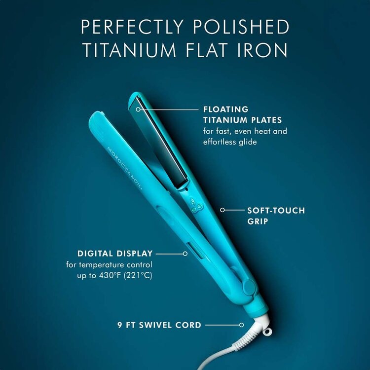 MOROCCANOIL Fer à Lisser en Titane 1'' (25mm) – Lissage rapide, brillance et anti-frisottis