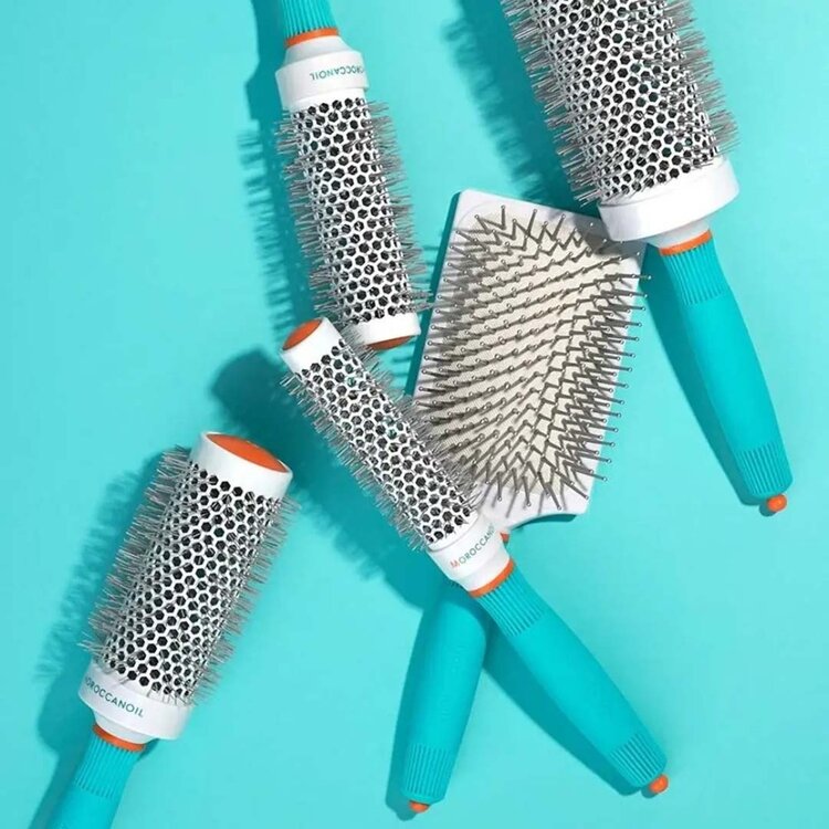 MOROCCANOIL Brosse Ronde en Céramique – Brushing lisse, volume et brillance