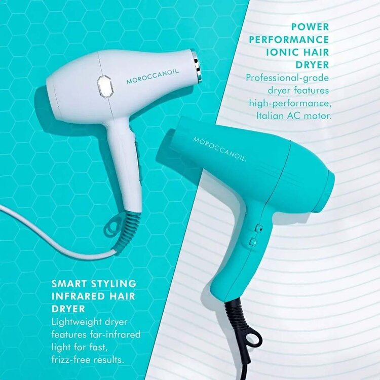 MOROCCANOIL Ionic Power & Performance Hair Dryer – Séchage rapide, brillance amplifiée et frisottis maîtrisés