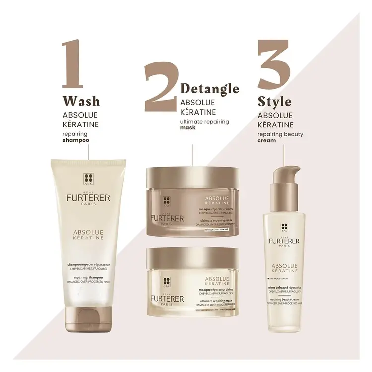 René FURTERER Paris Absolue Keratine | Masque Réparateur Ultime - Cheveux Épais