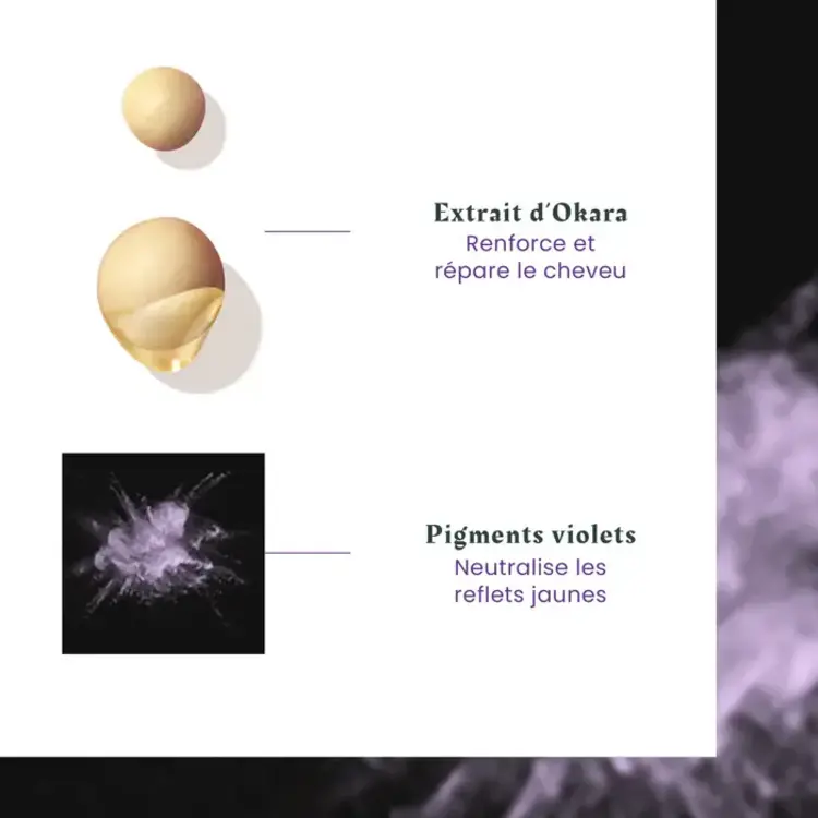 René FURTERER Paris Okara Silver | Anti-Yellow Shampoo - Neutralizes Yellow Tones for Gray, White and Blonde Hair