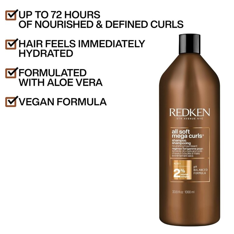 REDKEN All Soft Mega Curls | Shampooing Nourrissant