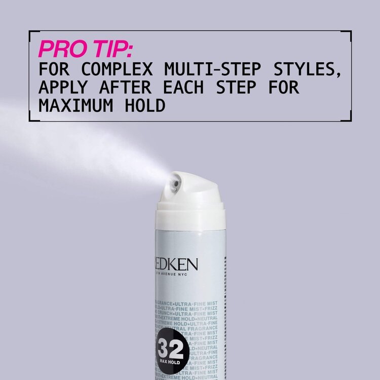 REDKEN Styling | Triple Pure 32 | Max Hold Hairspray - Maximum Hold (256g/9.1ooz)