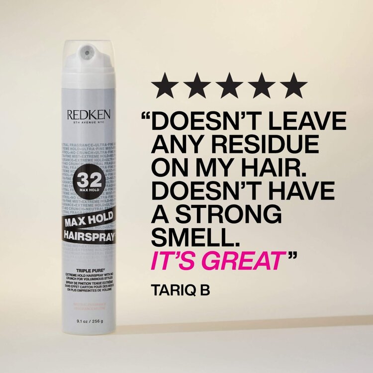 REDKEN Styling | Triple Pure 32 | Max Hold Hairspray - Fixatif Tenue Maximale (256g/9.1oz)