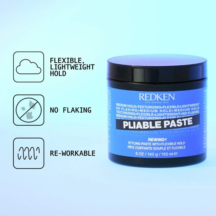 REDKEN Rewind | Pliable Paste - Flexible Styling Paste (150ml/5oz)
