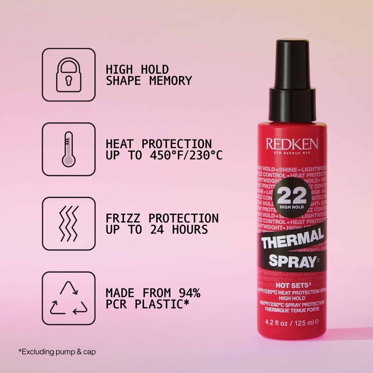 REDKEN Hot Sets 22 | Thermal Spray - Spray Protecteur Thermique (125ml/4.2oz)