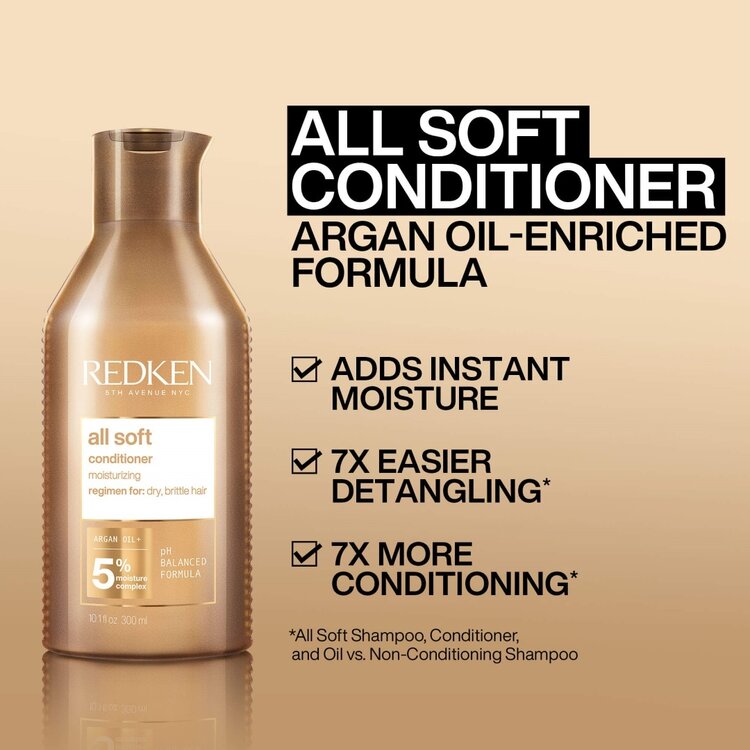 REDKEN All Soft | Après-Shampooing - Hydratant et Démêlant