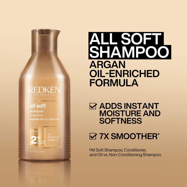 REDKEN All Soft | Shampooing - Soin Hydratant Cheveux Secs
