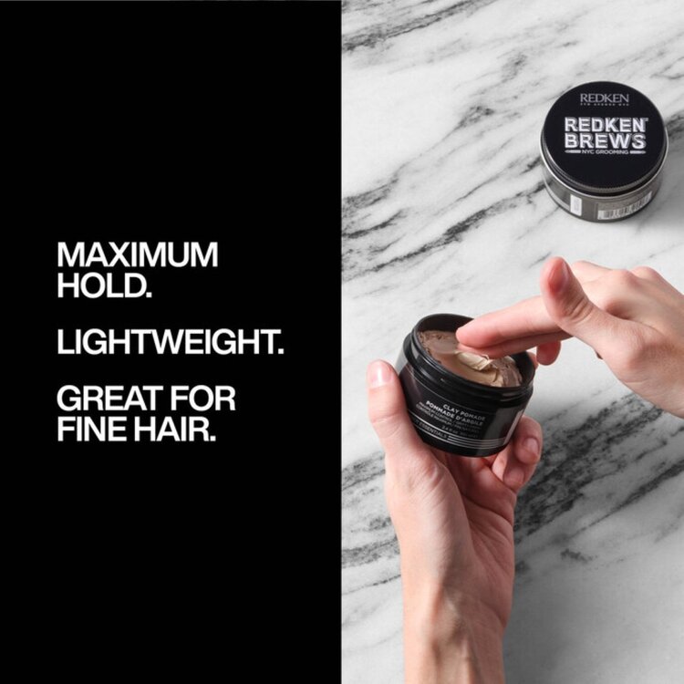 REDKEN Brews | Pommade d'Argile - Tenue Maximale et Fini Brut (100ml/3.4oz)