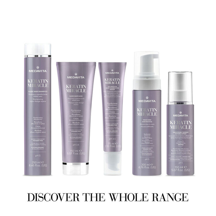 MEDAVITA Keratin Miracle | Shampooing - Nettoyant super-lissage soyeux anti-frisottis