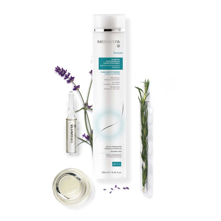 MEDAVITA Puroxine | Instant Action Anti-Dandruff Shampoo - Purifying Scalp Cleanser