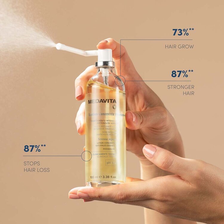 MEDAVITA Men | Lotion Concentrée | Intensive Anti-Hair Loss Treatment - Strengthening Scalp Treatment