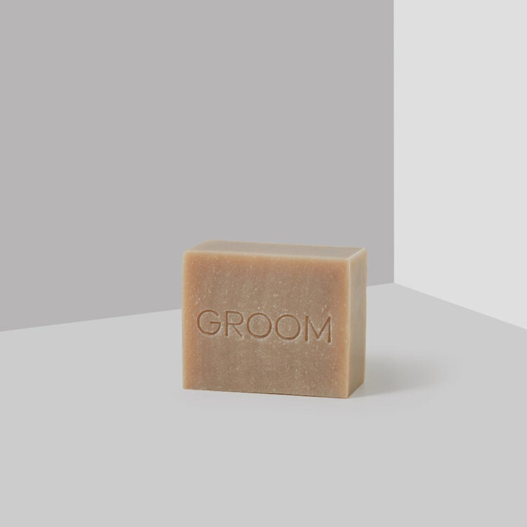 GROOM Savon Au Rhassoul - Nettoyage Doux À L'Argile Volcanique (145g/5.1oz)