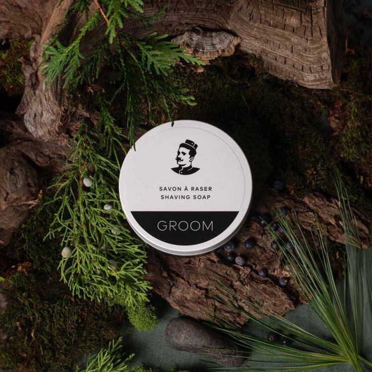 GROOM Savon à Raser - Pour un Rasage Précis et Doux (120g/4.5oz)