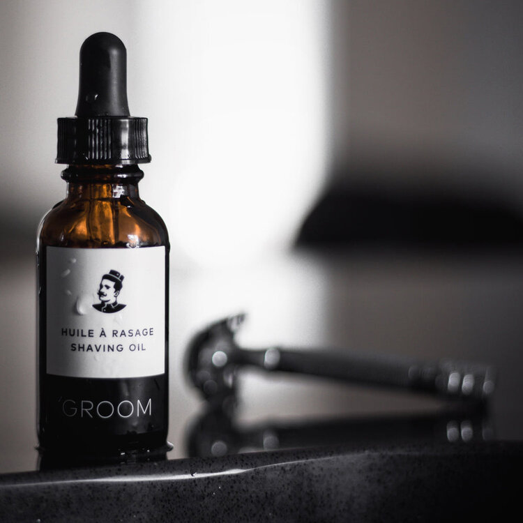 GROOM Huile à Rasage - Soin Préparateur de Rasage (30ml/1oz)