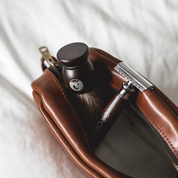 GROOM Blaireau | Soies de Cheval - Brosse de Rasage Professionnelle