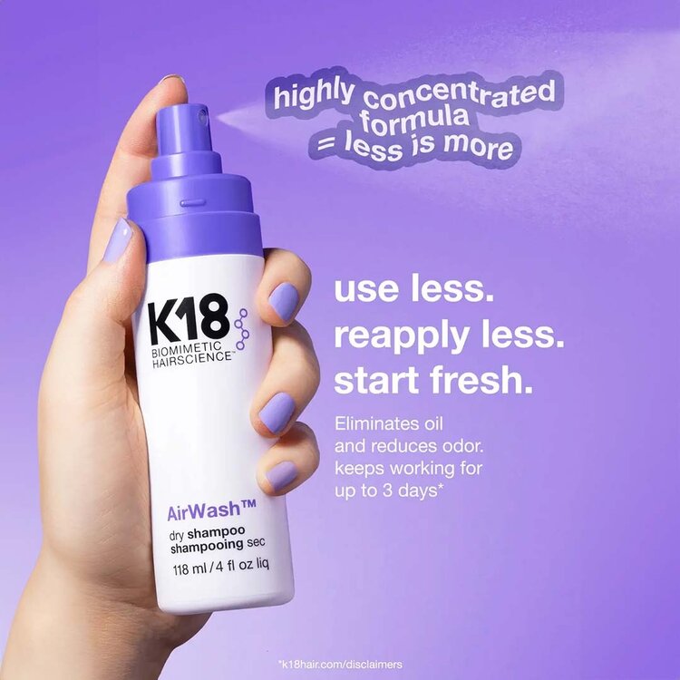 K18 Biomimetic Hairscience AirWash | Dry Shampoo 118ml (4 oz)