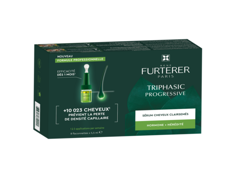 René FURTERER Paris Triphasic Progressive — Thinning Hair | Anti-Hair Loss Treatment (8 x 5.5ml/0.1oz)