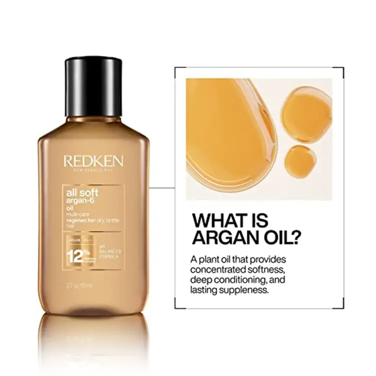 REDKEN ALL SOFT | ***Argan-6 . Huile Multi-Soin (111ml/3.75oz)