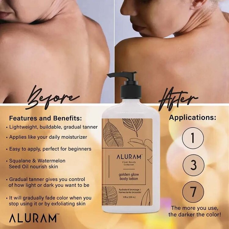 ALURAM Clean Beauty Collection | Golden Glow Lotion 530ml (18 oz)