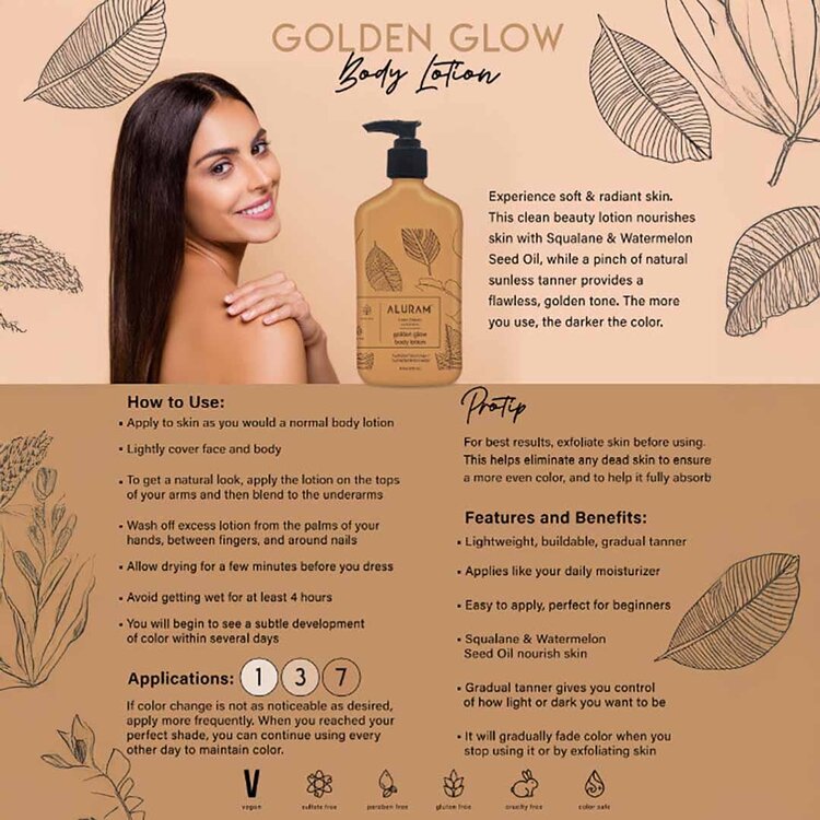 ALURAM Clean Beauty Collection | Golden Glow Lotion 530ml (18 oz)