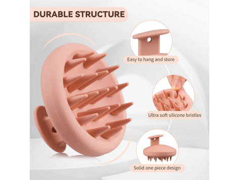 Brosse de Massage pour Cuir Chevelu en Silicone