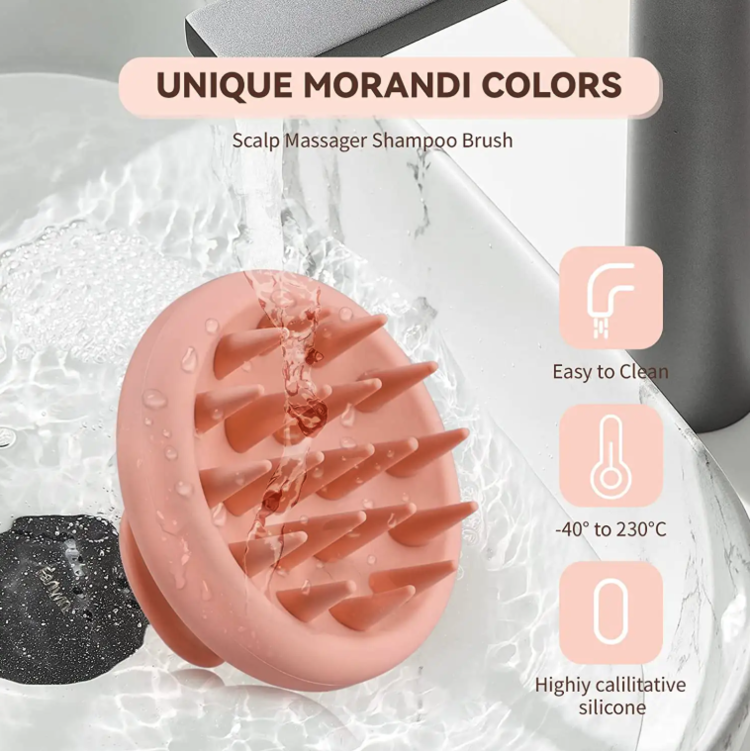 Brosse de Massage pour Cuir Chevelu en Silicone
