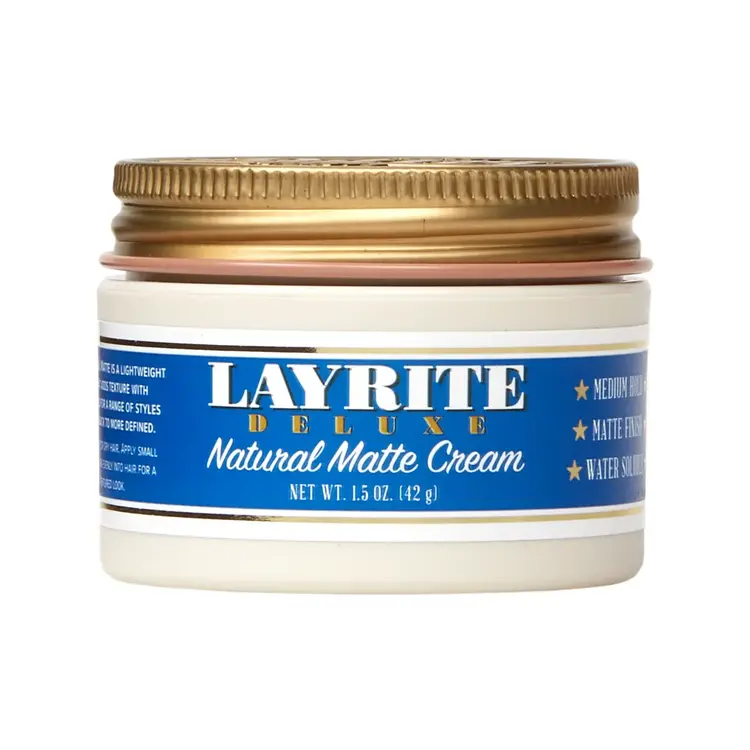 LAYRITE Deluxe Natural Matte Cream . Crème de Coiffage Fini Mat