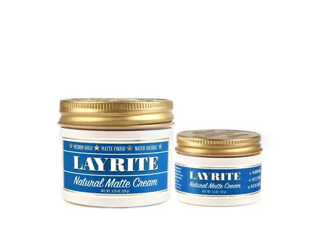 LAYRITE Deluxe Natural Matte Cream . Crème de Coiffage Fini Mat